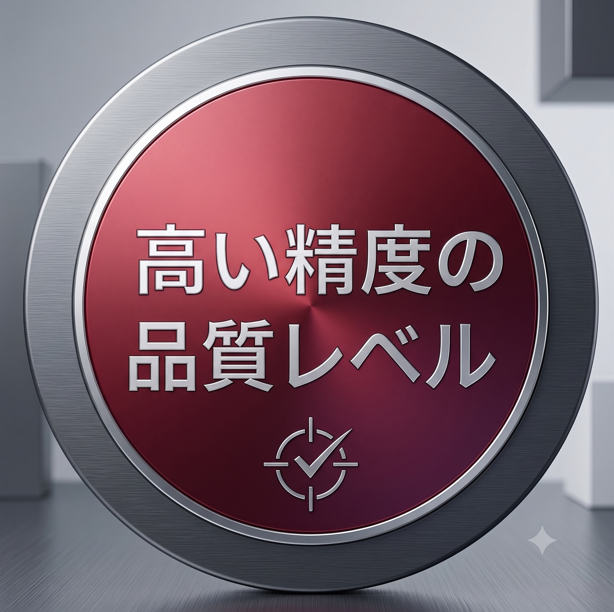 高い精度の品質レベル
